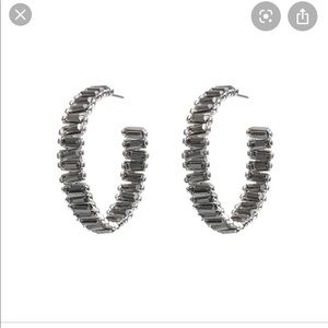 Melissa Lovy Baby Serena Hoops in Black Diamond